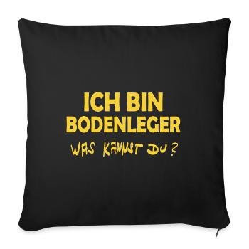 Job Bodenleger - Sofakissenbezug 45 x 45 cm - Schwarz - Vorne