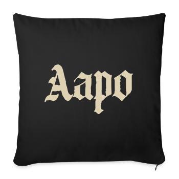 Nom gothique d’Aapo - Housse de coussin décorative 45 x 45 cm - noir - Devant