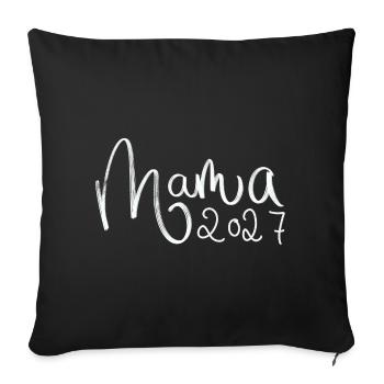 Maman 2027 - Housse de coussin décorative 45 x 45 cm - noir - Devant