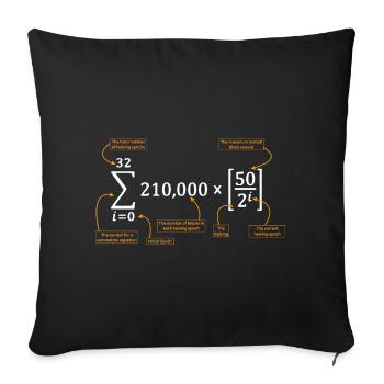 Bitcoin Freedom BTC Crypto Bitcoin Halving Explain - Sofa pillowcase 17,3'' x 17,3'' (45 x 45 cm) - black - Front