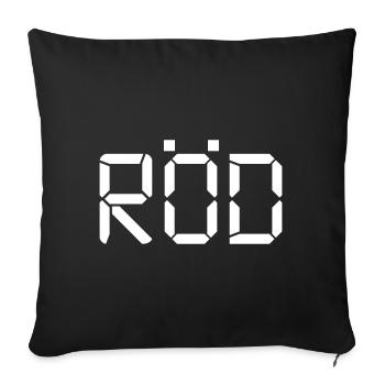 Rot – LCD - Sofakissenbezug 45 x 45 cm - Schwarz - Vorne
