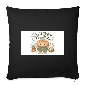 Bread mainly cuddly rolls - Sofa pillowcase 17,3'' x 17,3'' (45 x 45 cm) - black - Front