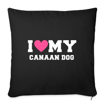 I love my Canaan Dog - Sofakissenbezug 45 x 45 cm - Schwarz - Vorne