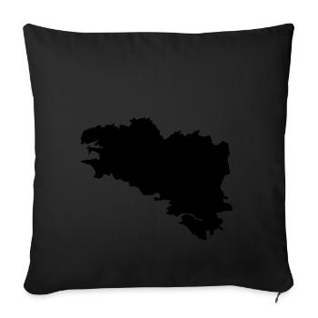 brittany card form 2603 p - Sofa pillowcase 17,3'' x 17,3'' (45 x 45 cm) - black - Front