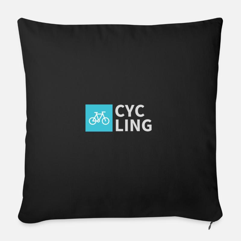 CYCLISME simple - Housse de coussin décorative 45 x 45 cm - noir