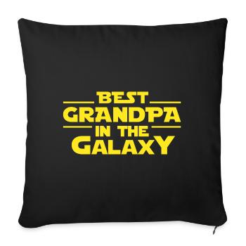 Best Grandpa in the Galaxy T-shirt - Father's Day - Housse de coussin décorative 45 x 45 cm - noir - Devant
