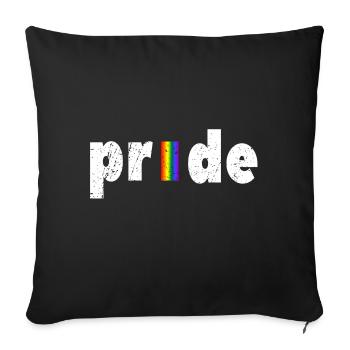 Gay Pride - Housse de coussin décorative 45 x 45 cm - noir - Devant