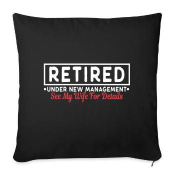 Retired - Sofa pillowcase 17,3'' x 17,3'' (45 x 45 cm) - black - Front