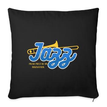 Jazz Posaune - Sofakissenbezug 45 x 45 cm - Schwarz - Vorne