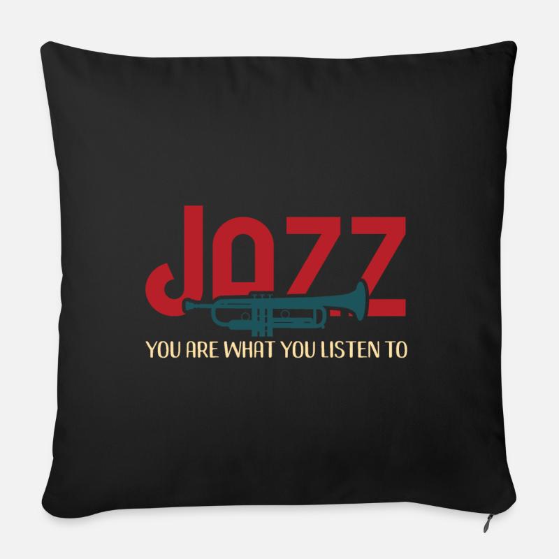 Jazz - Sofakissenbezug 45 x 45 cm - Schwarz