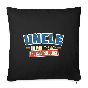 uncle the bad influence - Sofa pillowcase 17,3'' x 17,3'' (45 x 45 cm) - black - Front