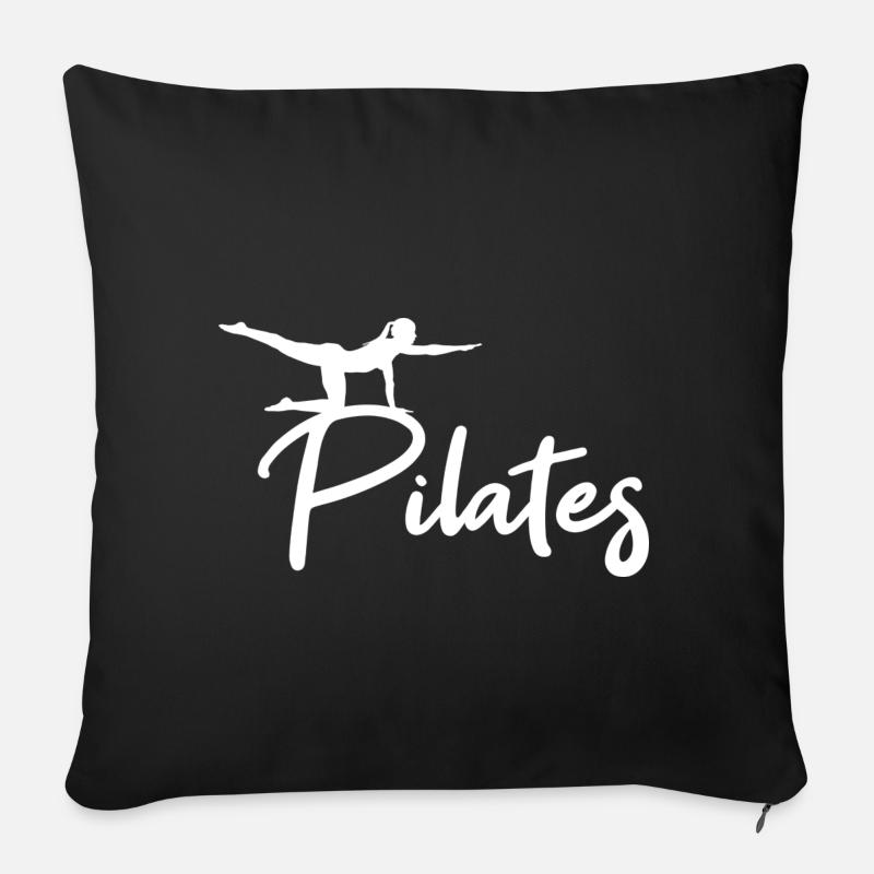 Pilates - Sofakissenbezug 45 x 45 cm - Schwarz