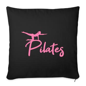 Pilates - Sofa pillowcase 17,3'' x 17,3'' (45 x 45 cm) - black - Front