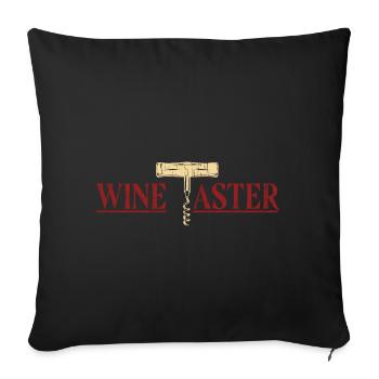 Wein - Sofakissenbezug 45 x 45 cm - Schwarz - Vorne