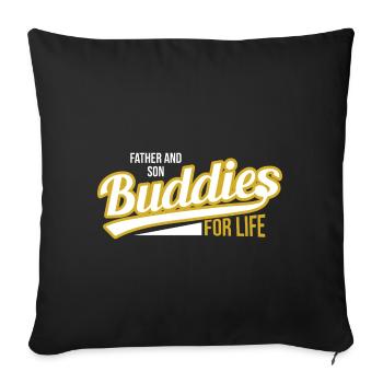 Père et fils - Housse de coussin décorative 45 x 45 cm - noir - Devant