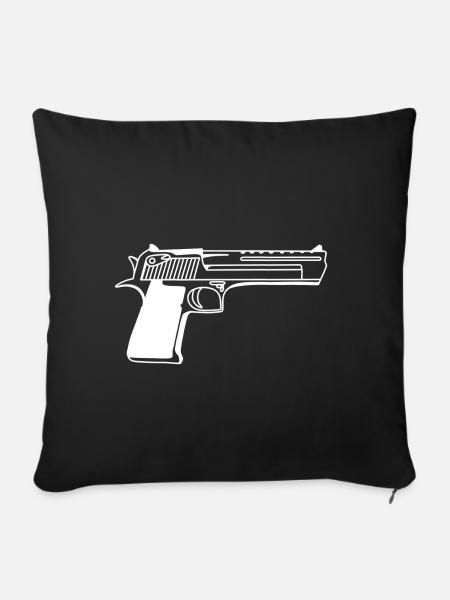 Pistole - Sofakissenbezug 45 x 45 cm - Schwarz