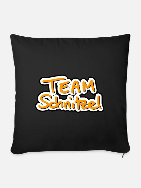 Team Schnitzel - Sofakissenbezug 45 x 45 cm - Schwarz