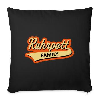 Ruhrpott Family (Familie Ruhrgebiet Kohlenpott 3C) - Sofakissenbezug 45 x 45 cm - Schwarz - Vorne