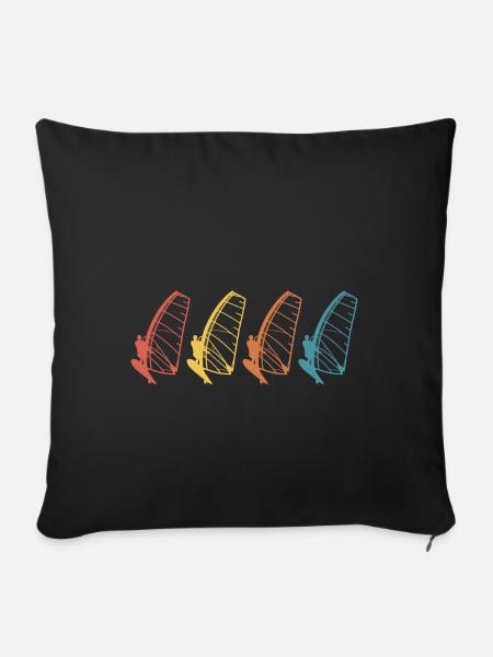 windsurf windsurfing - Sofakissenbezug 45 x 45 cm - Schwarz