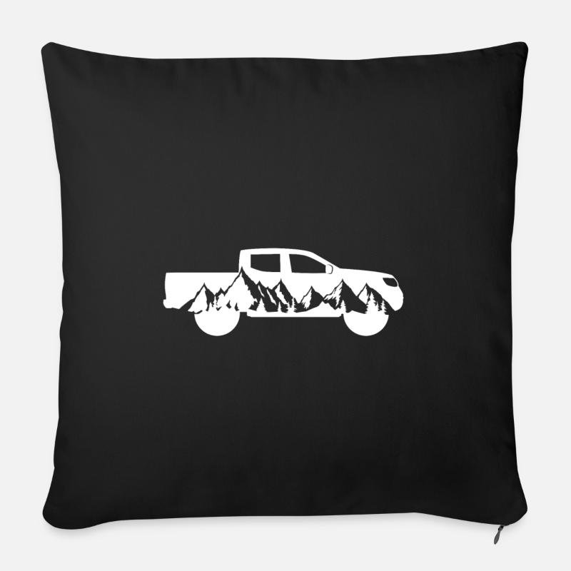 Pick up 4x4 Geländewagen Pick-up - Sofakissenbezug 45 x 45 cm - Schwarz