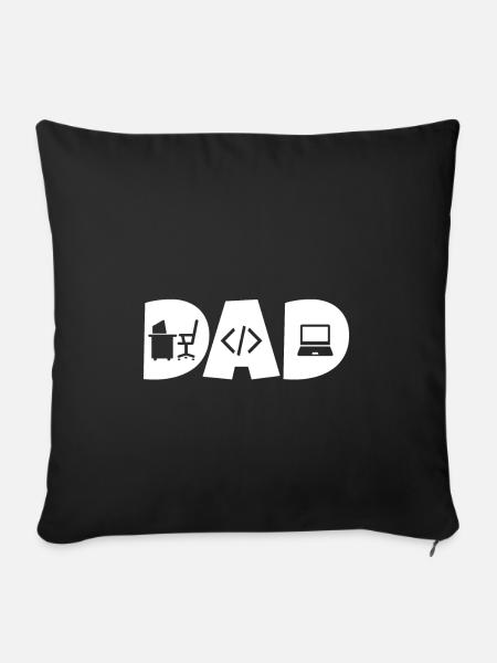 papa Programmierer kodierung papa entwickler - Sofakissenbezug 45 x 45 cm - Schwarz