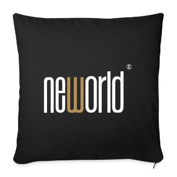 neworld | Design Logo Marke - Sofakissenbezug 45 x 45 cm - Schwarz - Vorne