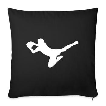 Footballer Football Men's Footballer Football Match - Sofa pillowcase 17,3'' x 17,3'' (45 x 45 cm) - black - Front