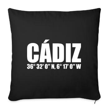 Cádiz Coordinates - Sofa pillowcase 17,3'' x 17,3'' (45 x 45 cm) - black - Front