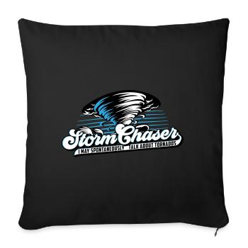 Colors can be changed | Storm Hunter Tornadoes Weather - Sofa pillowcase 17,3'' x 17,3'' (45 x 45 cm) - black - Front