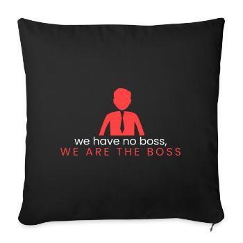 Nous sommes le patron - Housse de coussin décorative 45 x 45 cm - noir - Devant