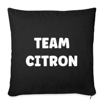 team Citron - Housse de coussin décorative 45 x 45 cm - noir - Devant
