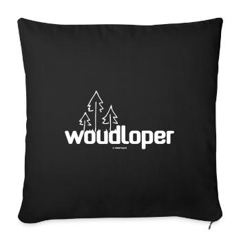 Forest runner - Sofa pillowcase 17,3'' x 17,3'' (45 x 45 cm) - black - Front
