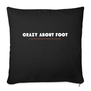 "CRAZY ABOUT FOOT" TEE-SHIRT - Housse de coussin décorative 45 x 45 cm - noir - Devant