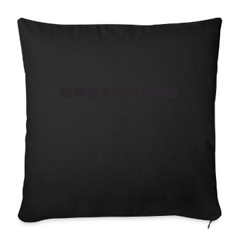 Frères - Housse de coussin décorative 45 x 45 cm - noir - Devant