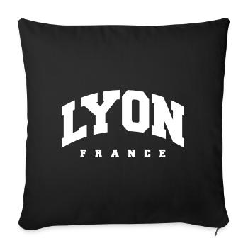 Lyon - Sofakissenbezug 45 x 45 cm - Schwarz - Vorne