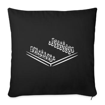 Chess - Sofa pillowcase 17,3'' x 17,3'' (45 x 45 cm) - black - Front