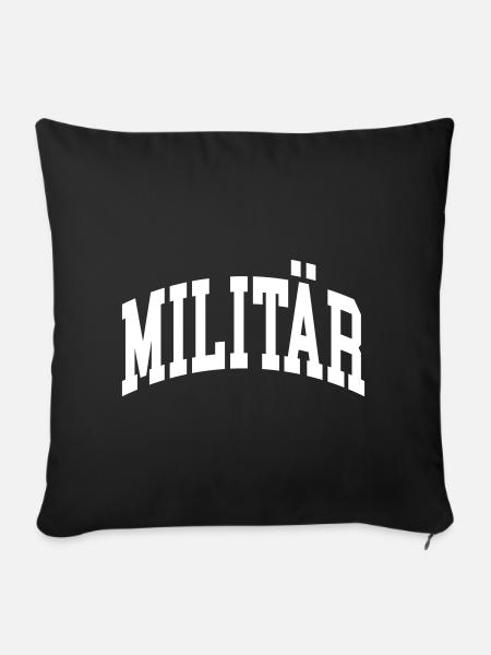 Militär - Sofakissenbezug 45 x 45 cm - Schwarz