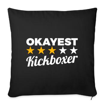 Average kickboxer - Sofa pillowcase 17,3'' x 17,3'' (45 x 45 cm) - black - Front