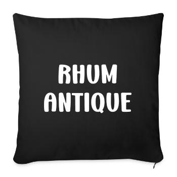 Rhum antique - Housse de coussin décorative 45 x 45 cm - noir - Devant