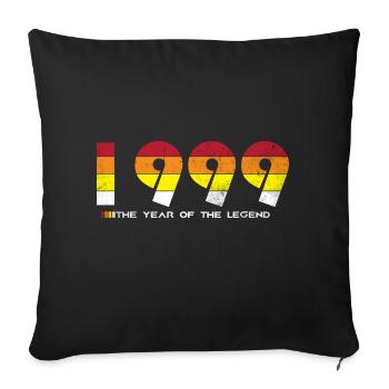 Millésime 1999 - L’Année de la Légende - Rétro 25 - Housse de coussin décorative 45 x 45 cm - noir - Devant