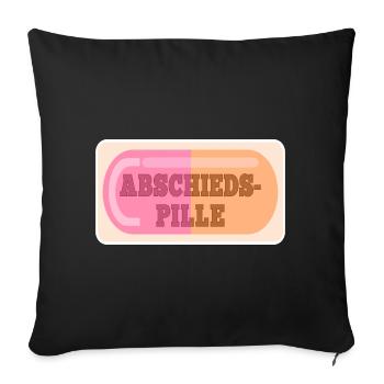ABSCHIEDSPILLE ABSCHIED - Sofakissenbezug 45 x 45 cm - Schwarz - Vorne