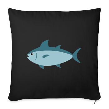 Tuna Fish - Sofa pillowcase 17,3'' x 17,3'' (45 x 45 cm) - black - Front
