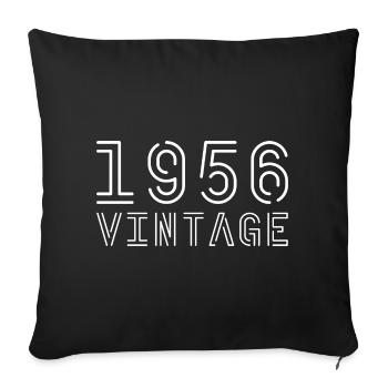 1956 vintage vintage 1956 birthday 1956 retro - Sofa pillowcase 17,3'' x 17,3'' (45 x 45 cm) - black - Front