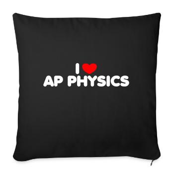 AP Physics Funny High School AP Class Survivor - Sofa pillowcase 17,3'' x 17,3'' (45 x 45 cm) - black - Front