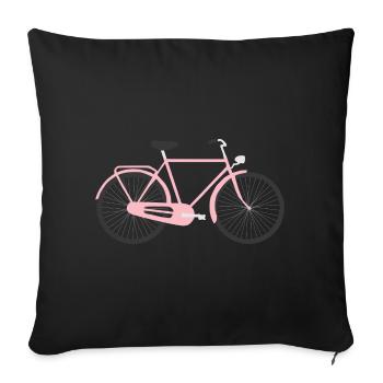 Style with French bike designs - Sofa pillowcase 17,3'' x 17,3'' (45 x 45 cm) - black - Front