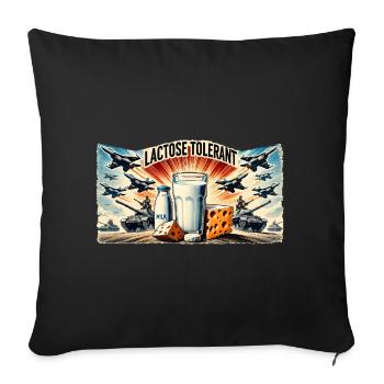 Lactose Tolerant - Sofa pillowcase 17,3'' x 17,3'' (45 x 45 cm) - black - Front