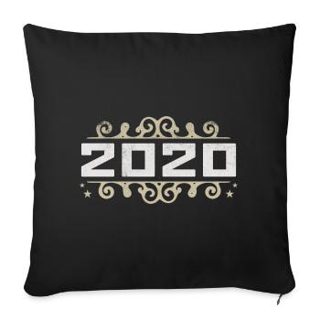 Vintage 2020 Retro Birthday 2020 Vintage 2020 - Sofa pillowcase 17,3'' x 17,3'' (45 x 45 cm) - black - Front