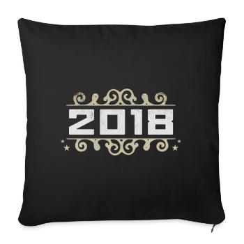 Vintage 2018 Retro Birthday 2018 Vintage 2018 - Sofa pillowcase 17,3'' x 17,3'' (45 x 45 cm) - black - Front