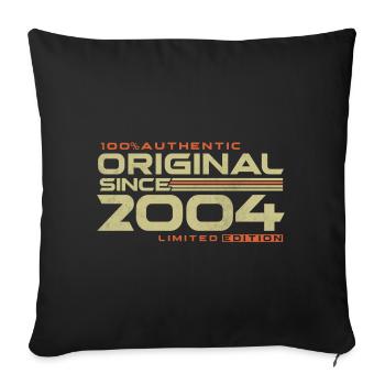 Original 2004 Jahrgang Retro Geburtstag Geschenk - Sofakissenbezug 45 x 45 cm - Schwarz - Vorne