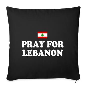 Pray for lebanon - Housse de coussin décorative 45 x 45 cm - noir - Devant
